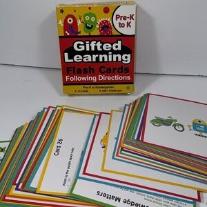 Gifted Learning Flash Cards: following directions
Pre K-kindergarten